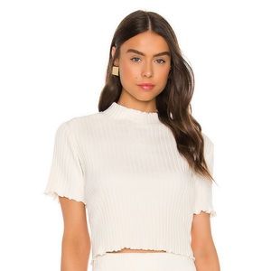 Twenty Montreal Ribbed Mock Neck Top